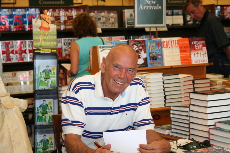 photograph of Bill Emener at a book signing